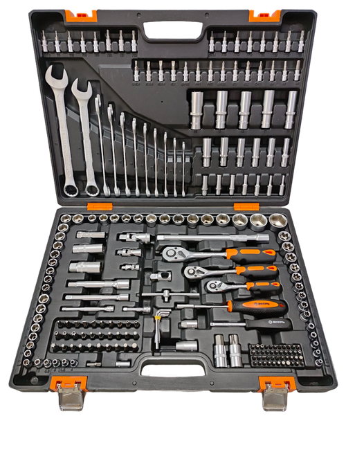 Набор инструментов, 1/2", 1/4", CrV, в кейсе 216 предм Вихрь