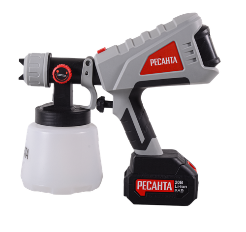 Краскопульт аккумуляторный АКП-20Li Ресанта (в комплекте 1 АКБ и ЗУ)