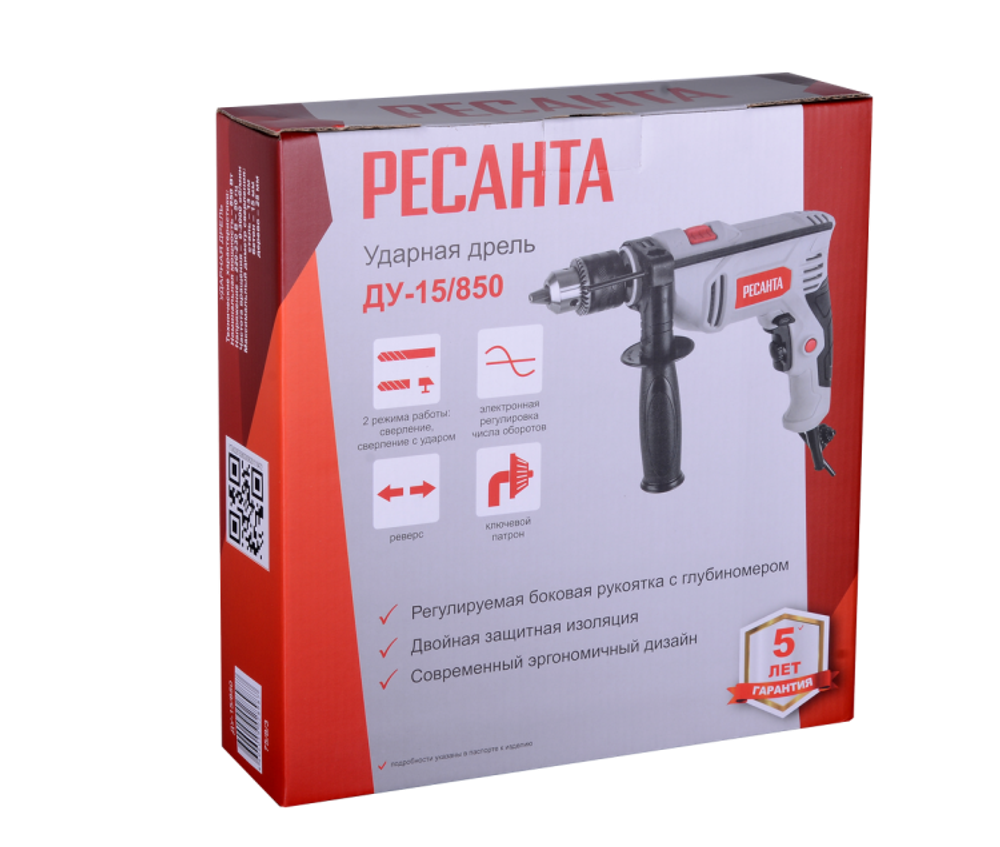 Дрель ударная ДУ-15/850 Ресанта