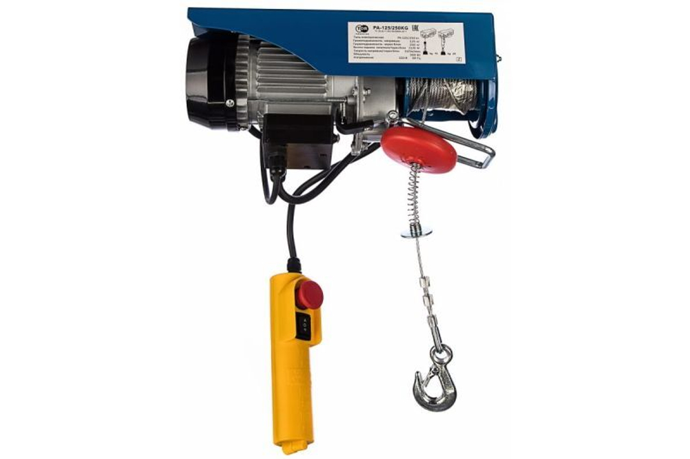 С ТЕЛЕЖКОЙ таль электрическая TOR PA 600/1200 кг 30/15 м (серия J)