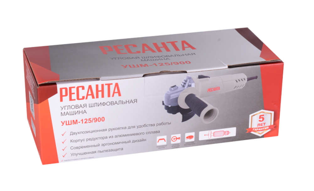 Углошлифовальная машина УШМ-125/900 Ресанта (болгарка)