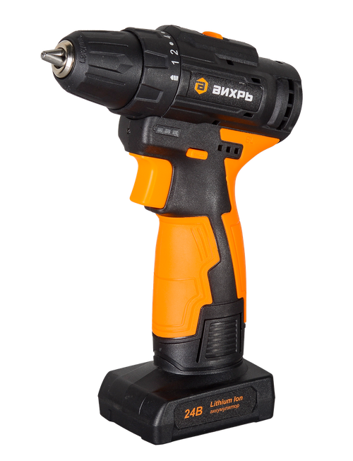 Дрель-шуруповерт аккумуляторная Вихрь ДА-24Л-2К/Б (бесщеточный двигатель)