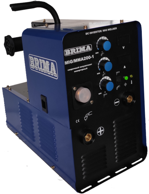ПОЛУАВТОМАТ MIG/MMA-200-1 (220В) (15кг) "BRIMA"
