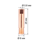 Наконечник М6х25х0.8 прямой (140.0059/MD0008-08, пр-во FoxWeld/КНР)