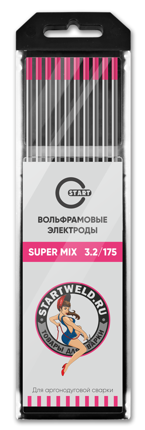 Вольфрамовый электрод SUPER MIX 3,2х175 (розовый) WE32175