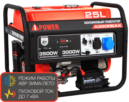 Портативный бензиновый генератор A-iPower A3500EAX