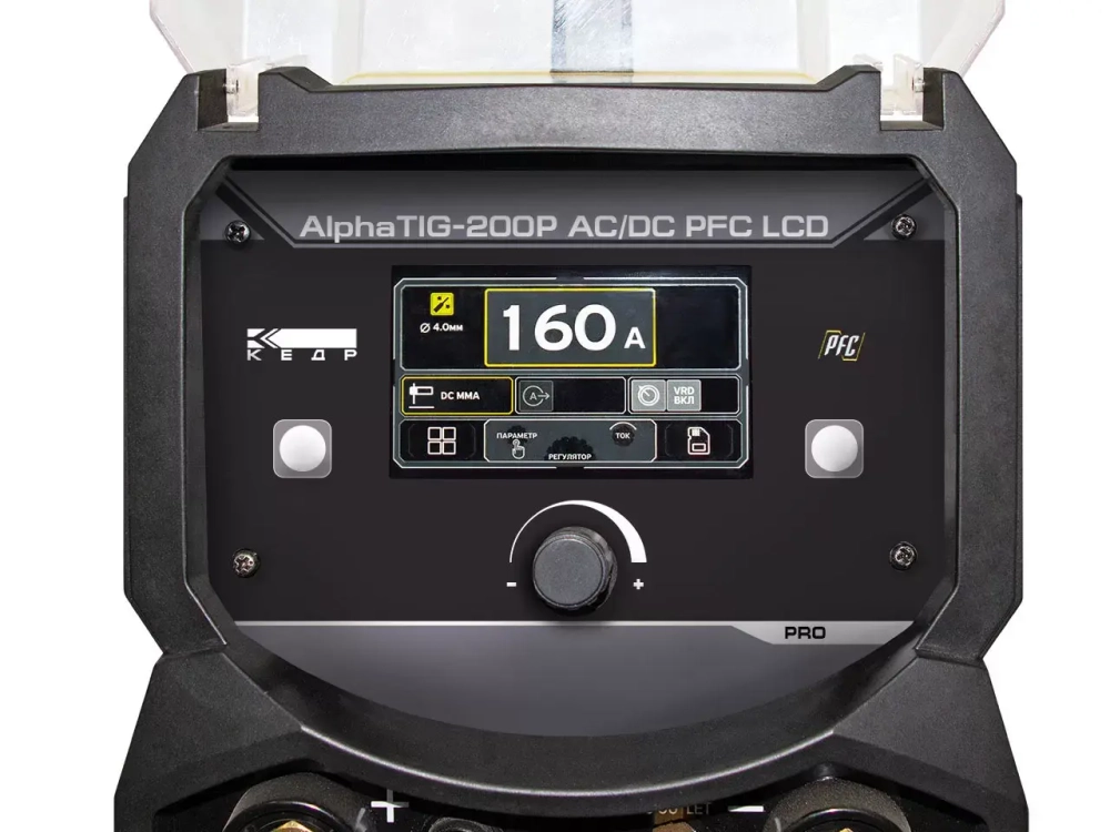 Установка аргонодуговой сварки КЕДР AlphaTIG-200P AC/DC PFC LCD