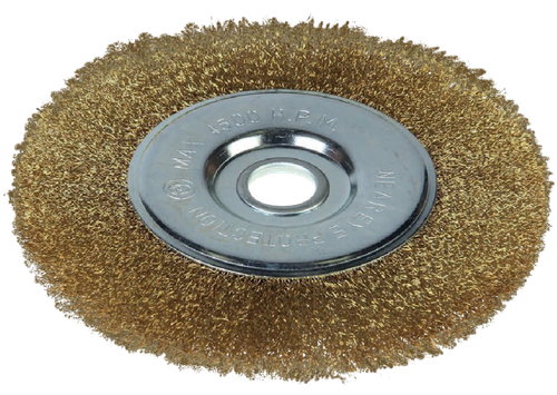 Щётка для УШМ плоская, латунированная, 125 мм Вихрь