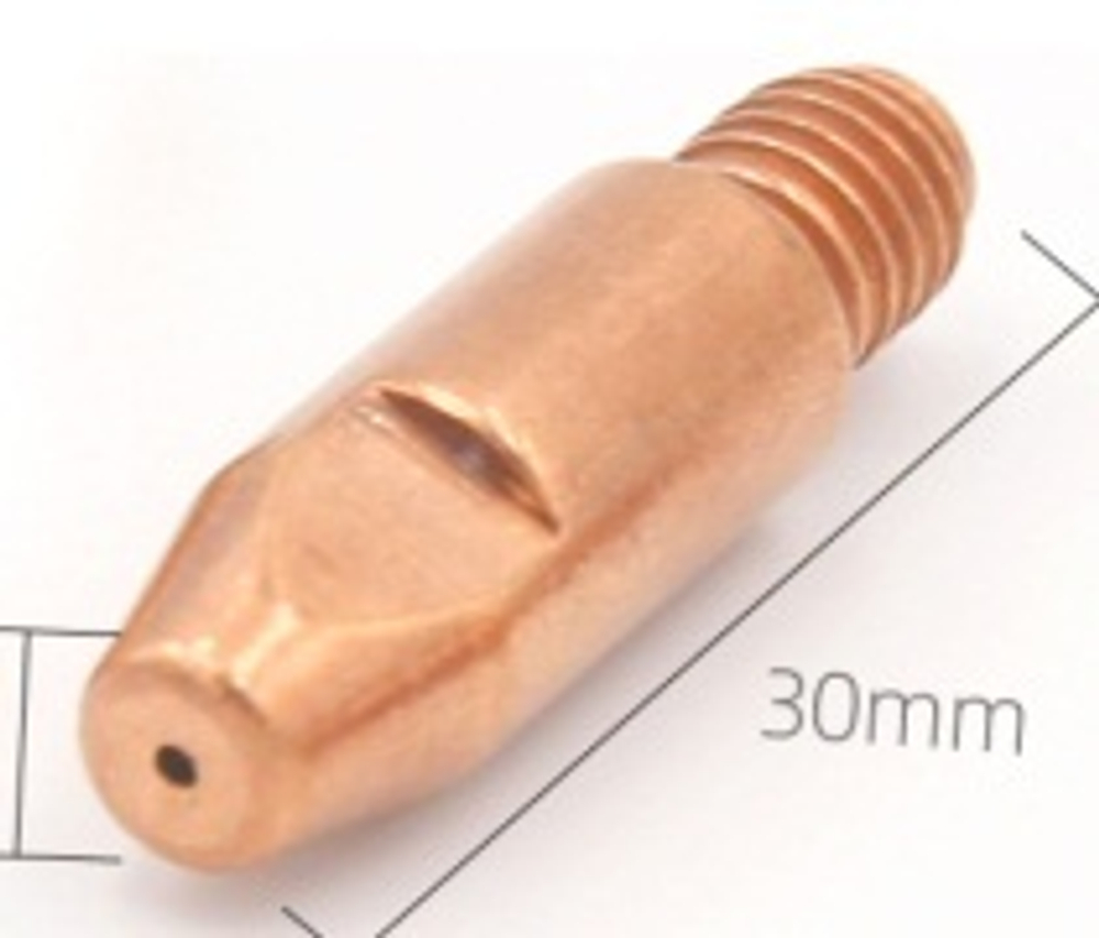 Наконечник контактный токосъемный MB36/50, M8x30x0,9mm.(Медь-Хром-Цирконий) (упак. 10 шт.) / MB36/50 Contact Tips M8x30x0,9mm(.030") CuCrZr