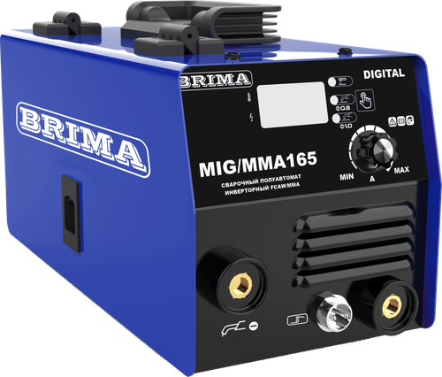 ПОЛУАВТОМАТ MIG/MMA-165 DIGITAL "BRIMA" с катушкой флюсовой проволоки