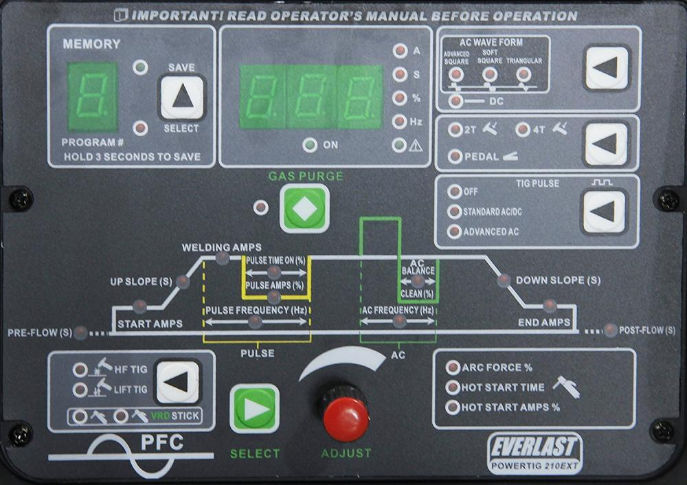 PowerTig 210 EXT Everlast Установка аргонодуговой сварки 3EV210P
