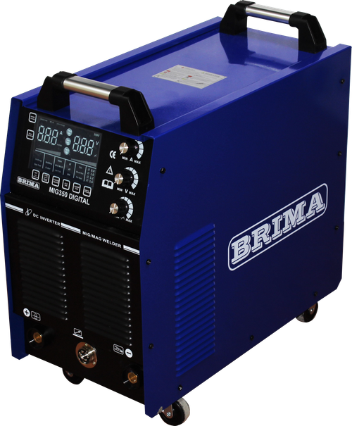 ПОЛУАВТОМАТ MIG-350 (380В) (15) WF23A "BRIMA" DIGITAL - установка универсальная c функциями полуавтоматической сварки (MIG), ручной дуговой сварки (MMA) и аргонодуговой (TIG) сварки