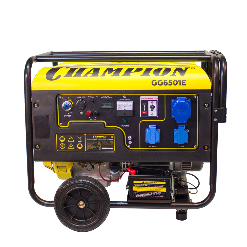 Бензиновый генератор CHAMPION GG6501E+ATS