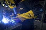 Краги сварочные КЕДР КС-16 КОМФОРТ, (M), желто-черные