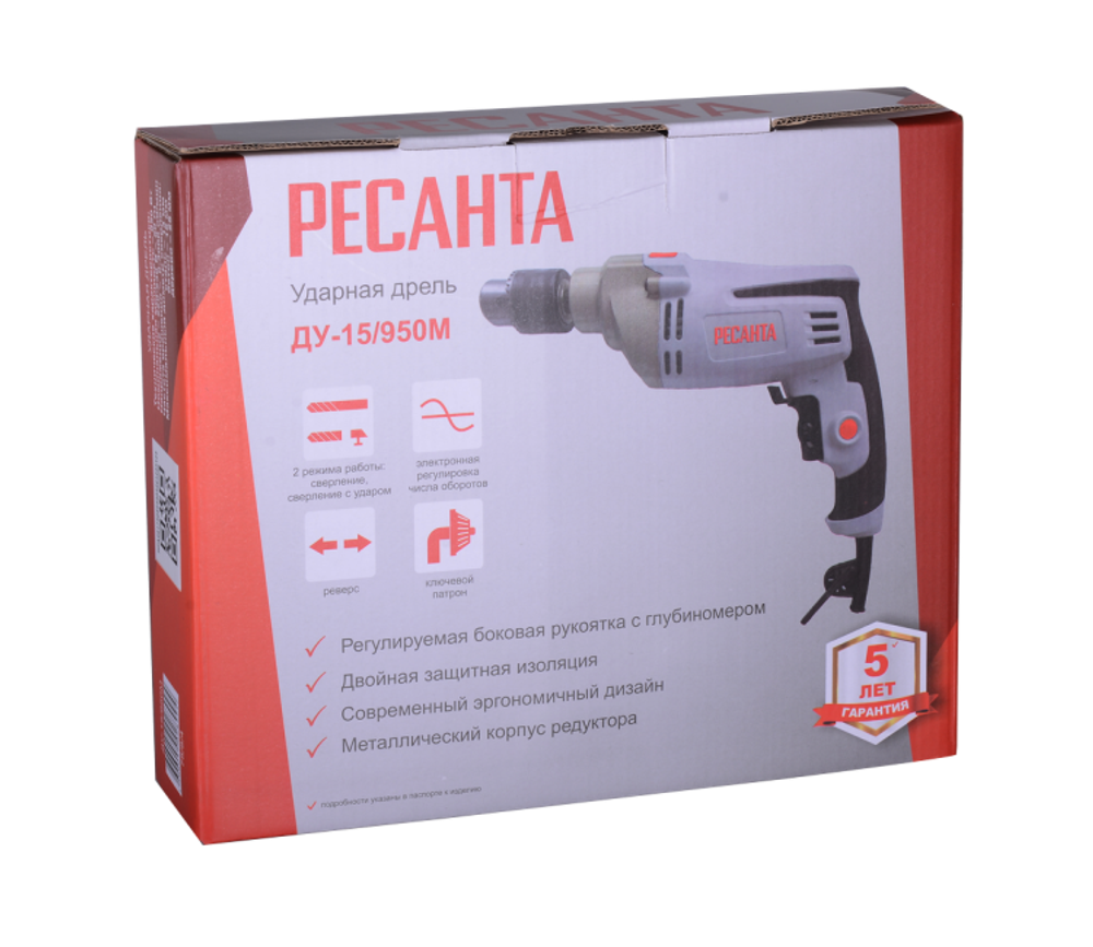 Дрель ударная ДУ-15/950М Ресанта
