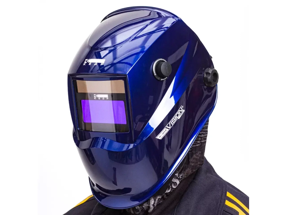 Маска сварщика КЕДР (В РАЗОБР.ВИДЕ) "К-304 PRO", синяя