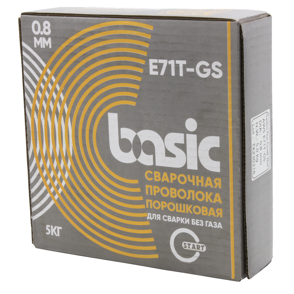 Проволока сварочная порошковая Basic E71T-GS д.0,8 (5кг) START STB71850