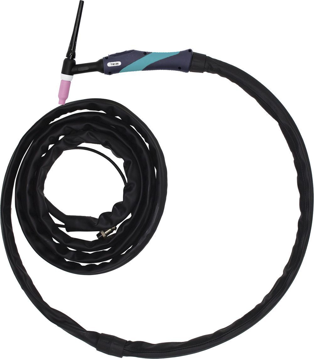 Горелка TW 26 4m leather (OKC35x50 / 2pin / Gas б/р), кожанная оплетка рукава