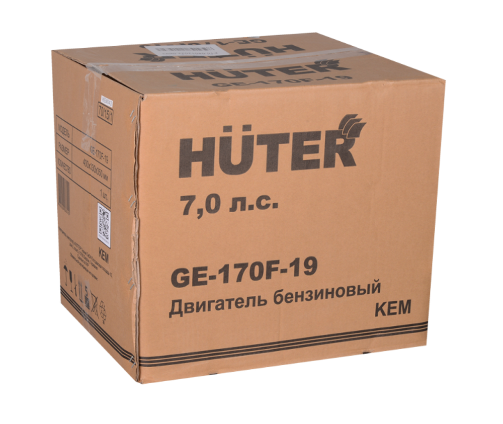 Двигатель бензиновый GE-170F-19 HUTER