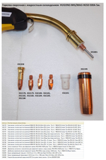 Горелка сварочная с жидкостным охлаждением HUGONG MIG/MAG HG50-500А-4м. / MIG Torch HG50 water cooled-4m