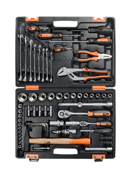 Набор инструментов ВИХРЬ, 1/2", 1/4", 76 предм, кейс