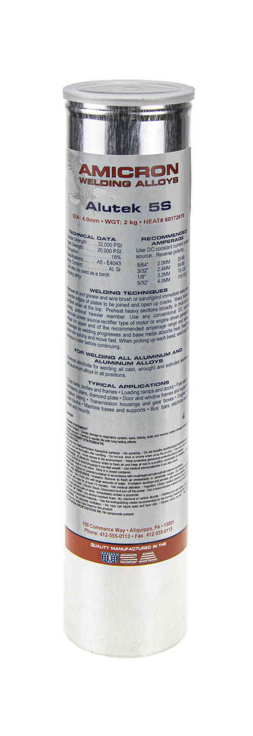 Alutek 5S d.4 (уп 2кг) Сварочные электроды Amicron W.A. (2/8) 06AMAL40
