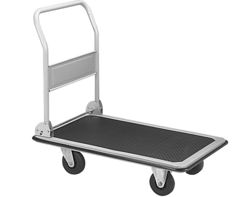 Тележка платформенная 800 кг TOR PH800 (1020х620) со складной ручкой (пластиковые колеса 125 мм)