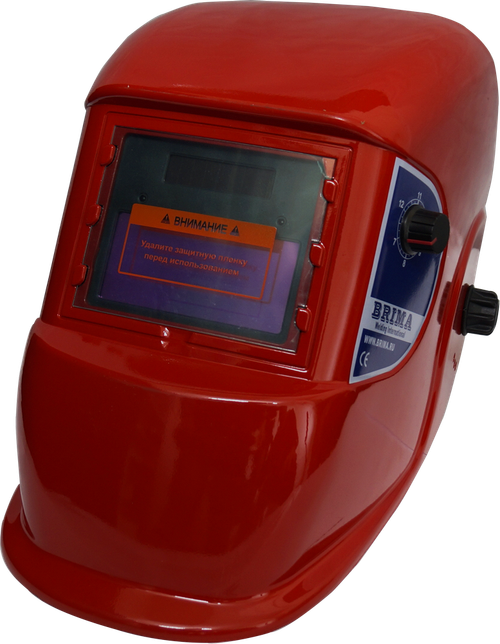 Самозатемняющаяся сварочная маска BRIMA OPTIMA HB-1492 темно-красная