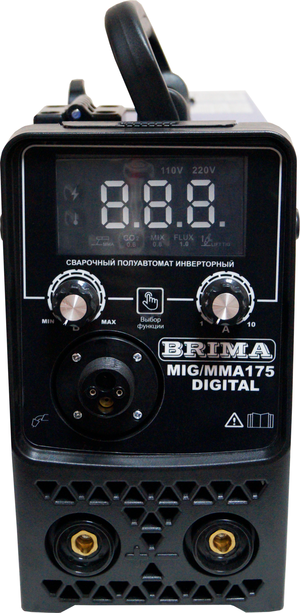 ПОЛУАВТОМАТ MIG/MMA175 DIGITAL BRIMA - установка универсальная c функциями полуавтоматической сварки (MIG), ручной дуговой сварки (MMA) и аргонодуговой (TIG) сварки