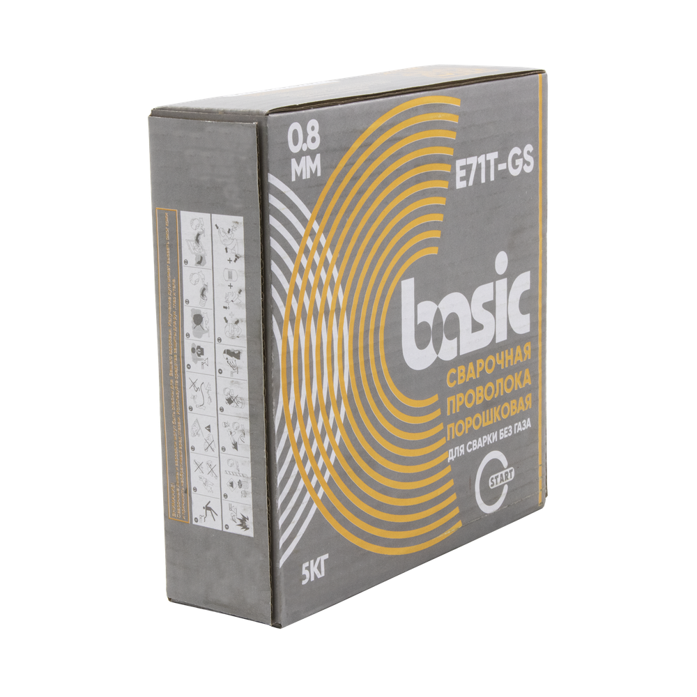 Проволока сварочная порошковая Basic E71T-GS д.0,8 (5кг) START STB71850
