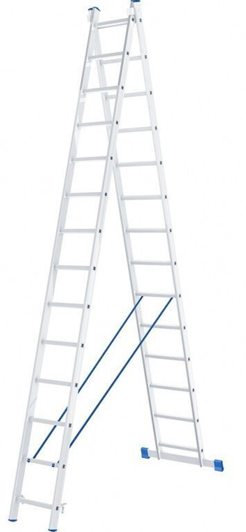 Лестница 2-х секционная алюминиевая 2*14