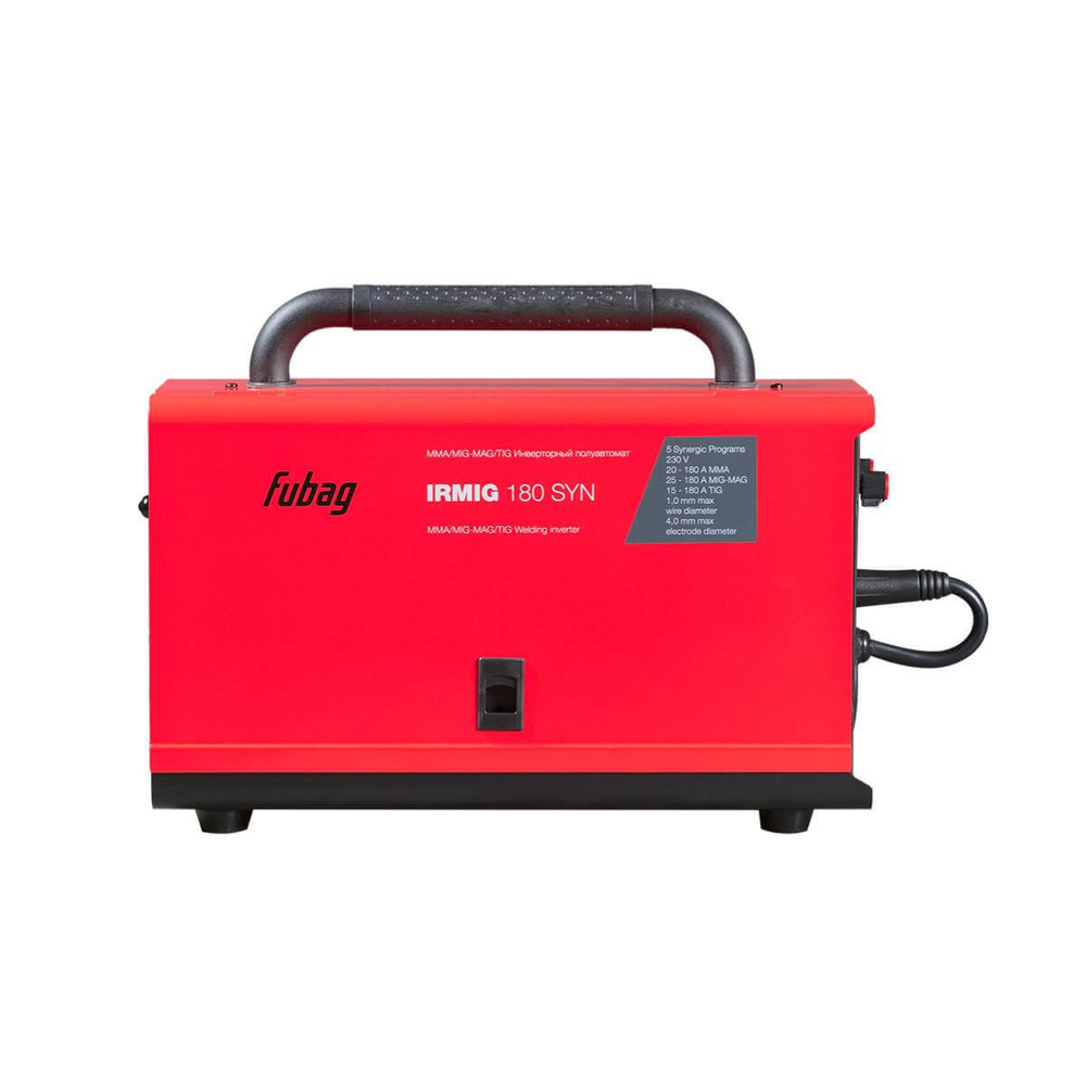 FUBAG Сварочный полуавтомат IRMIG 180 SYN (с горелкой 250А в комплекте) (8641809) + Маска сварщика Хамелеон IR 9-13N S (38072) + Сварочные краги на подкладке красные FWGN 10R (641180)