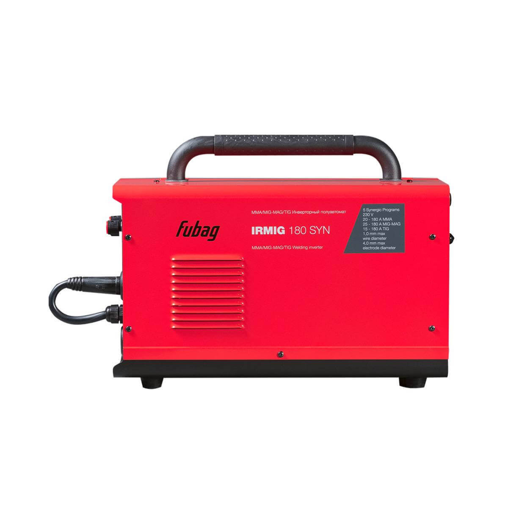 FUBAG Сварочный полуавтомат IRMIG 180 SYN (с горелкой 250А в комплекте) (8641809) + Маска сварщика Хамелеон IR 9-13N S (38072) + Сварочные краги на подкладке красные FWGN 10R (641180)