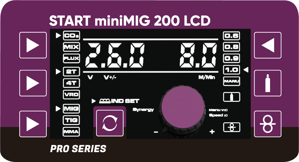 START miniMIG 200 LCD Сварочный полуавтомат 2W202L
