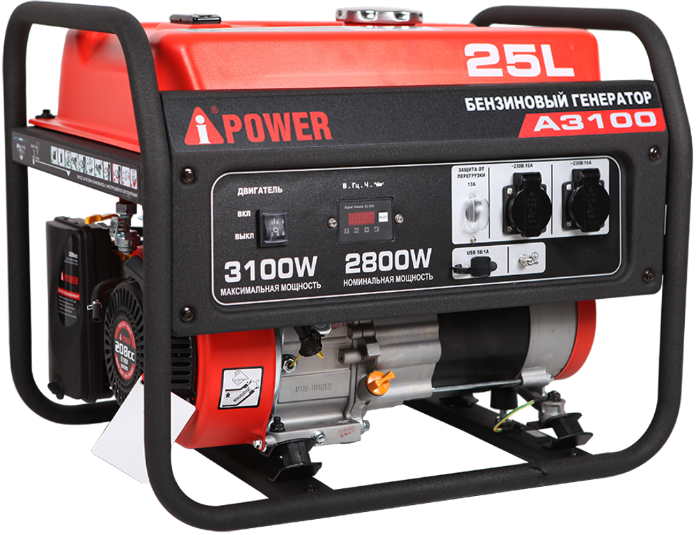 Портативный бензиновый генератор A-iPower A3100