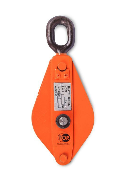 Блок монтажный однорольный с  ушком TOR HQG(L) K1-10,0 т с откидной щекой (G)