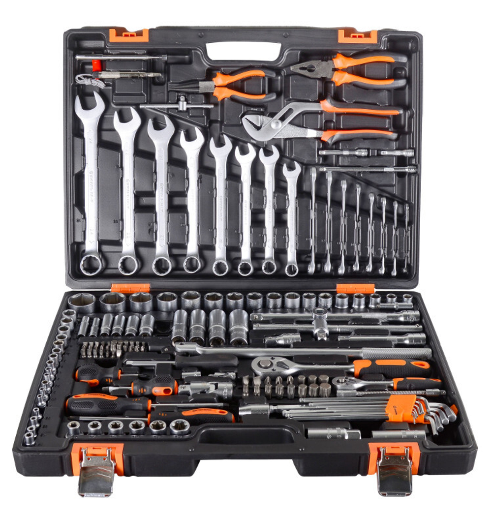 Набор инструментов, 1/2", 1/4", CrV, в кейсе 151 предмет Вихрь