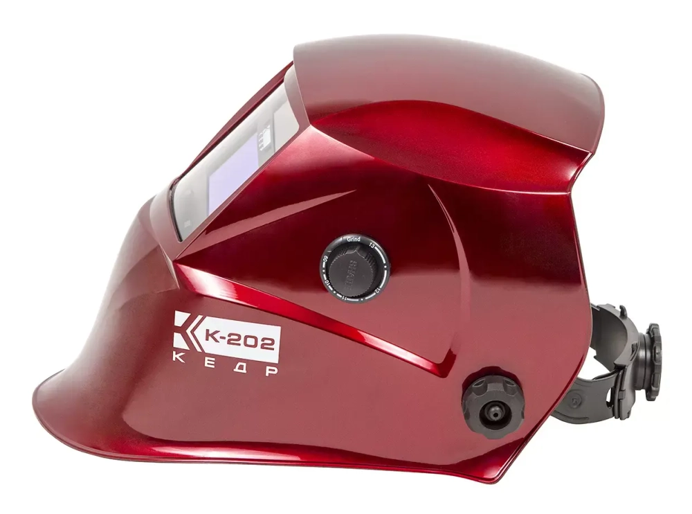 Маска сварщика КЕДР (В РАЗОБР.ВИДЕ) "К-202 PRIME", красная