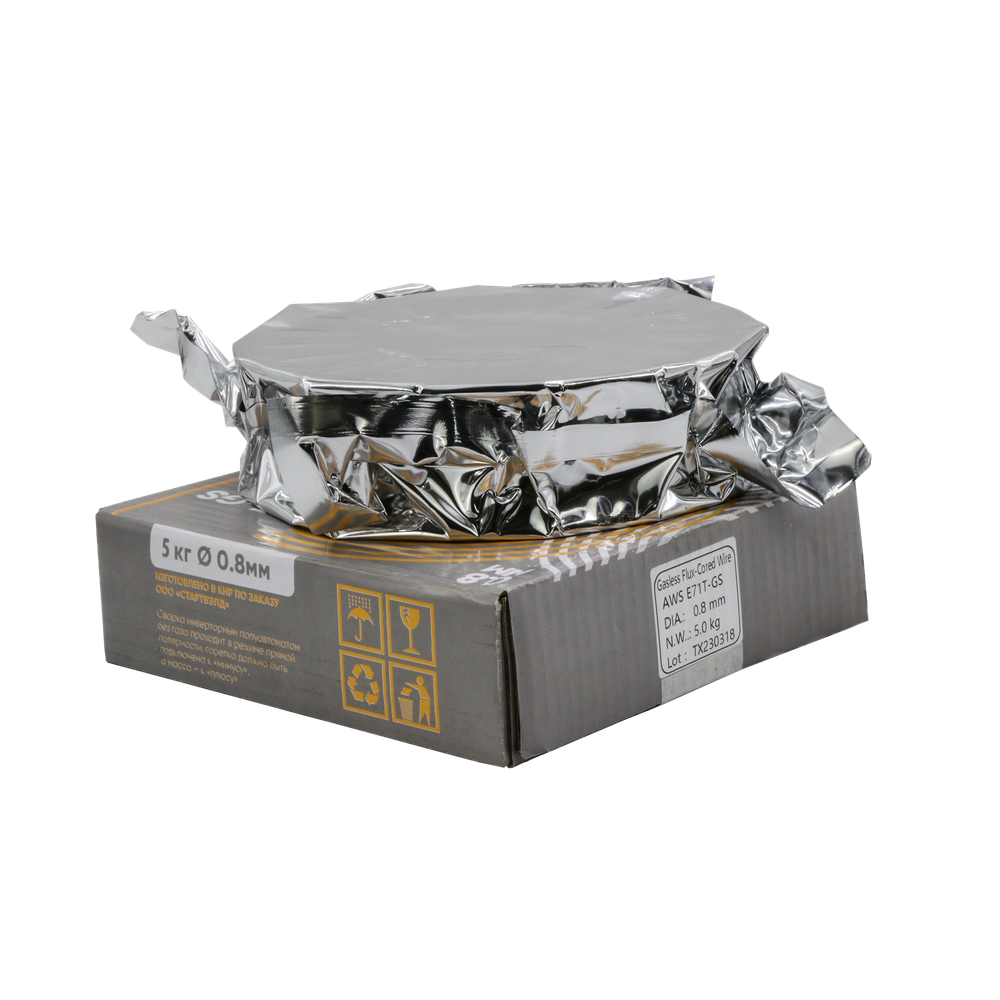 Проволока сварочная порошковая Basic E71T-GS д.0,8 (5кг) START STB71850