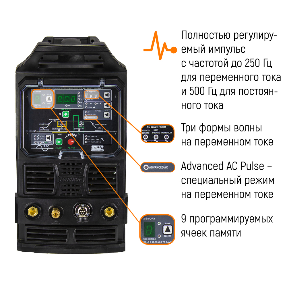 PowerTig 255 EXT Everlast Установка аргонодуговой сварки 3EV255P