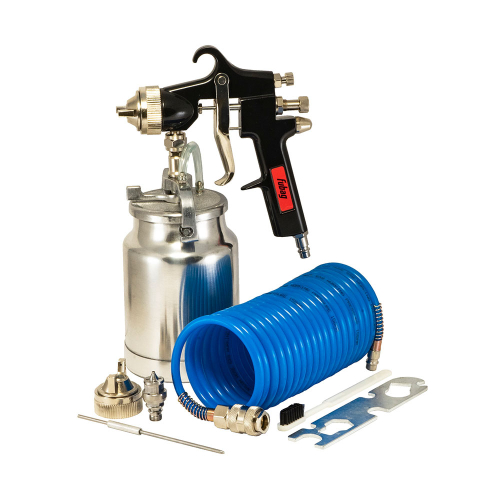 FUBAG FUBAG Набор пневмоинструмента Basic S1000 3 предмета карт. коробка (Краскораспылитель с нижним бачком 1 л, спиральный шланг 5 м, дополнительного сопло 2 мм с воздушной головкой и иглой)