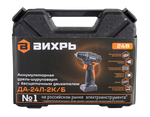 Дрель-шуруповерт аккумуляторная Вихрь ДА-24Л-2К/Б (бесщеточный двигатель)